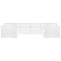 Birkshire Slip Cover Modular Sofa - White Linen Option 5