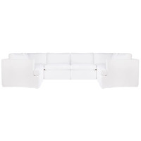 Birkshire Slip Cover Modular Sofa - White Linen Option 5