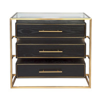 Vogue 3 Drawer Chest - Gold
