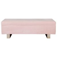 Carrie Storage Bench Ottoman - Blush Velvet