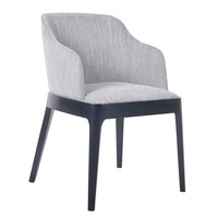 Hayes Black Dining Chair - Grey