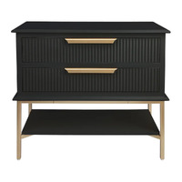 Aimee Bedside Table- Large Black