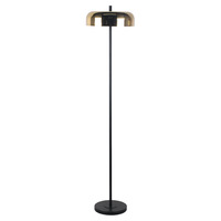 Sachs Floor Lamp - Black w Polished Brass Shade