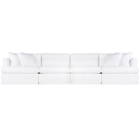 Birkshire Slip Cover Modular Sofa - White Linen Option 4