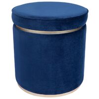 Totti Storage Stool - Navy Velvet