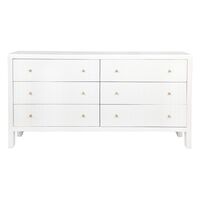 Ariana 6 Drawer Chest - White