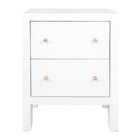 Ariana Bedside Table - Small White