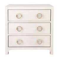 Astley Upholstered Bedside Table - Natural