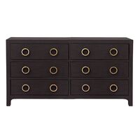 Astley 6 Drawer Upholstered Chest - Charcoal