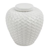 Mya Temple Jar - Small White