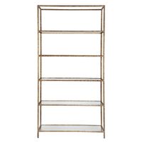 Heston Shelving Unit - Brass