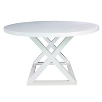 Deccan Round Dining Table - 1.4m White