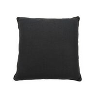 Libby Square Feather Cushion - Black Linen