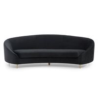 The Hills 3 Seater Sofa - Black Velvet