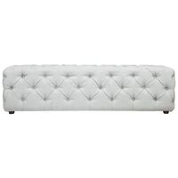 Blair Tufted Bench Ottoman - Ice Blue