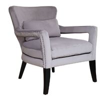 Blake Occasional Chair - Grey Velvet