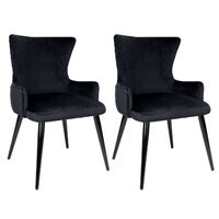 Dorsett Dining Chair - Black Velvet (Must be purchased in 2's)