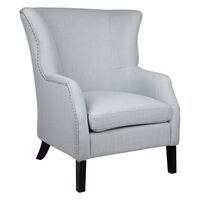 Kristian Wing Back Occasional Chair - Dove Grey Linen