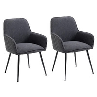 Lula Dining Chair - Charcoal Minimum purchase of two chairs required.