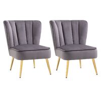 Harmon Occasional Chair - Grey Velvet Minimum Quantity = 2