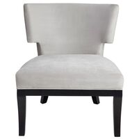 Odette Winged Occasional Chair - Silver Velvet
