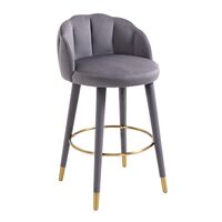 Sur Bar Stool - Grey Velvet Minimum Quantity = 2