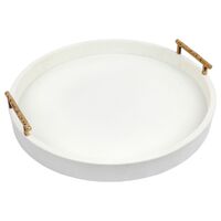 Palm Springs Round Tray - Medium Off White