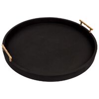 Palm Springs Round Tray - Large Black