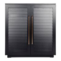 Loft Oak Bar Cabinet - Black