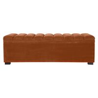 Soho Storage Bench Ottoman - Caramel Velvet