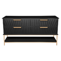 Aimee 4 Drawer Chest -Black