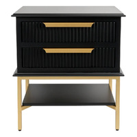 Aimee Bedside Table - Small Black