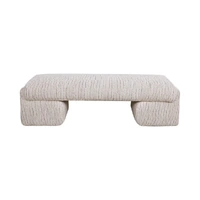 Cairo Bench Ottoman Ivory Weave