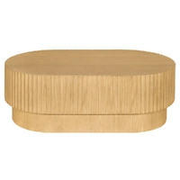 Avery Oval Coffee Table Natural Oak