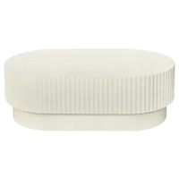 Avery Oval Coffee Table Ivory