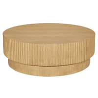 Avery Round Coffee Table Natural Oak