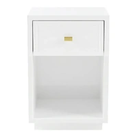 Logan Bedside Table - Petite White