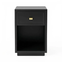 Logan Bedside Table - Petite Black
