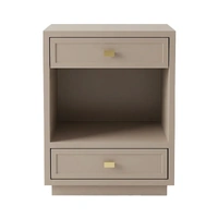 Logan Bedside Table - Small Taupe