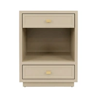 Logan Bedside Table - Small Beige