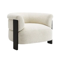 Arcadia Arm Chair Ivory Chenille