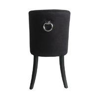 Cordelia Dining Chair Black  Chrome Ring