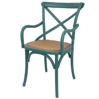 Crossback Carver Dining Chair Teal