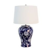 Trellis Table Lamp hand painted with shade