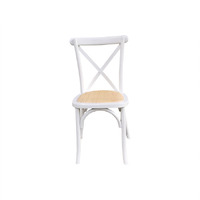 Crossback Dining Chair White (Stackable)