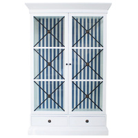 Pims and Polo Display Case Blue & White Striped