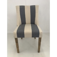 Ophelia Dining Chair Black & White Wide Stripe