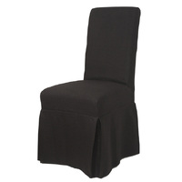 Slip Cover Nantucket for Dining Chair Black