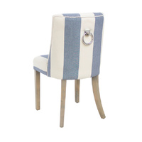 Ophelia Dining Chair Blue & White Wide Stripe
