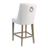 Ophelia Barstool White with chrome ring